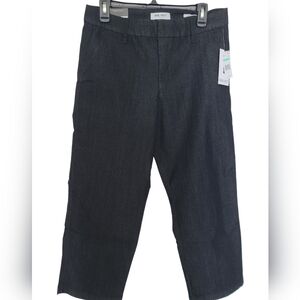 Nine West Jeans Women's Pants Black Chino Wide leg Cropped Size 8